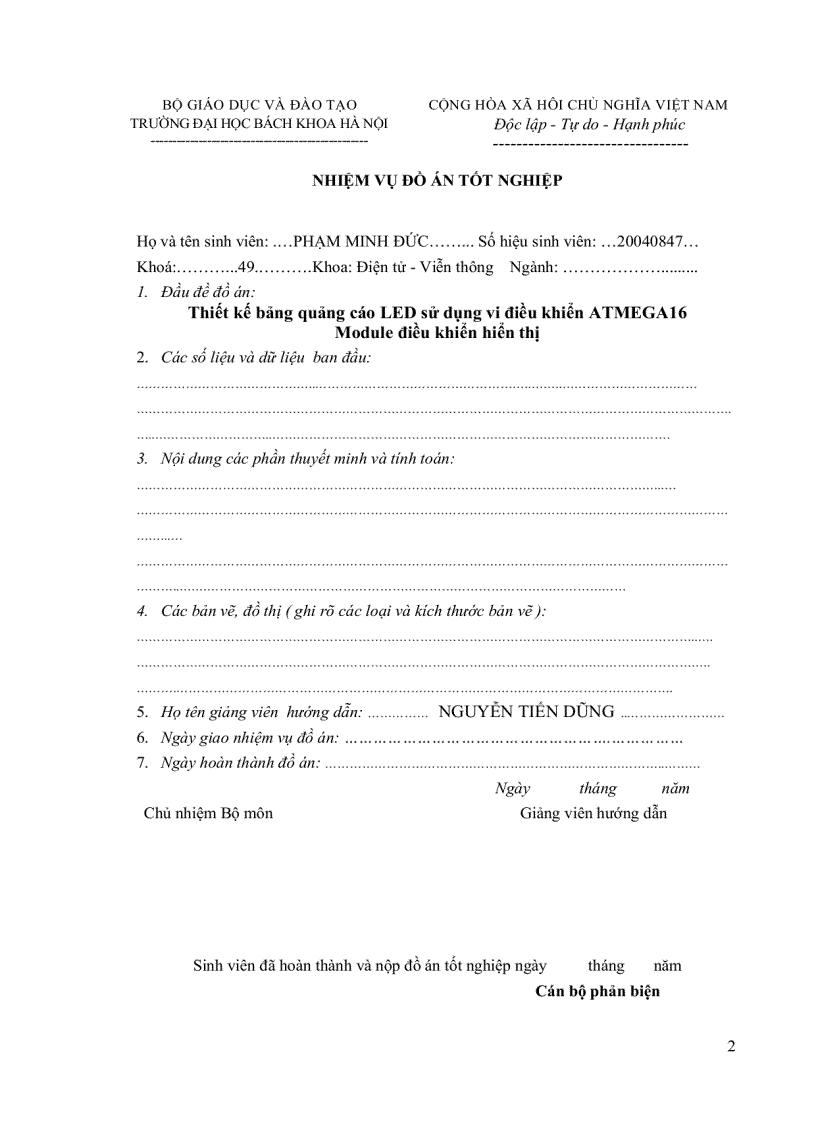 image for page Thiết kế bảng quảng cáo led sử dụng vi điều khiển atmega 16 module điều khiển hiển thị