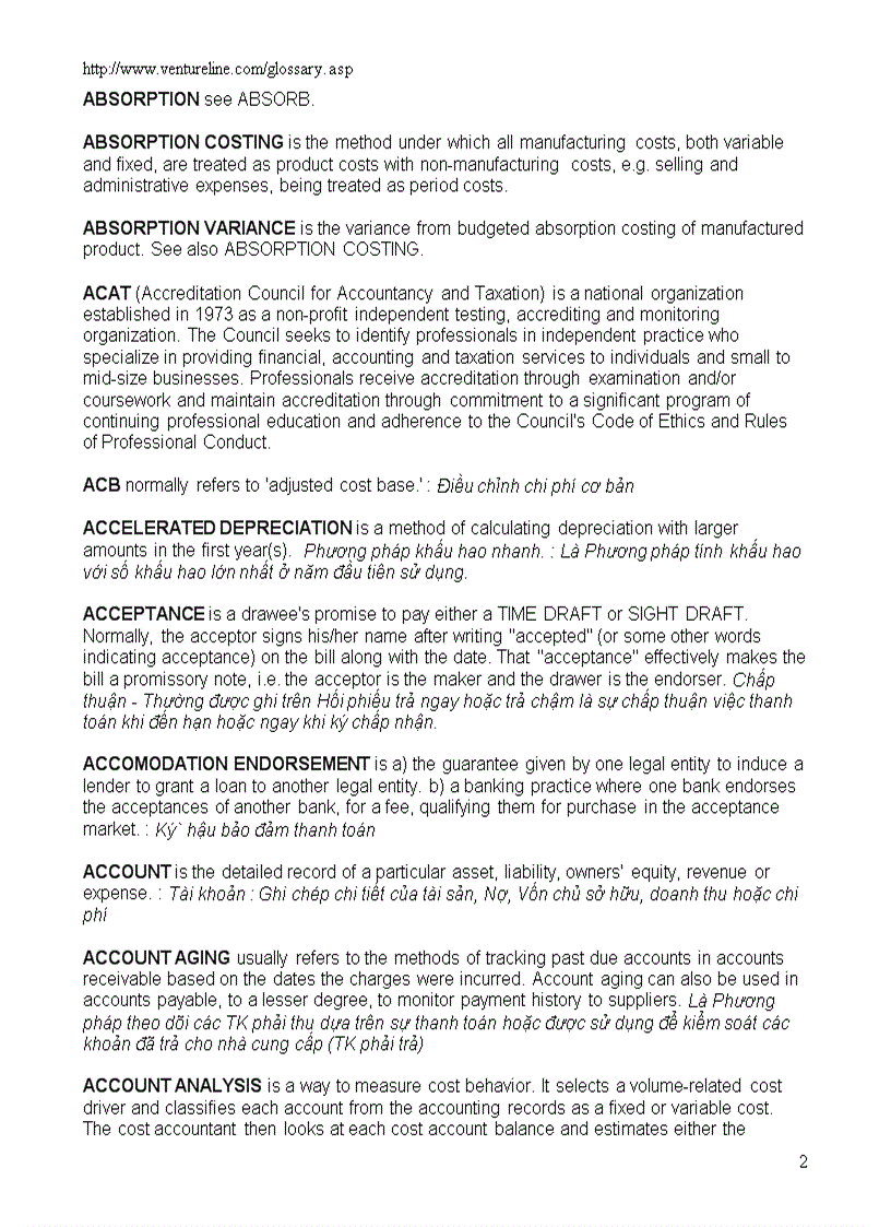 image for page Từ điển cho ngành kế toán Anh Anh Việt