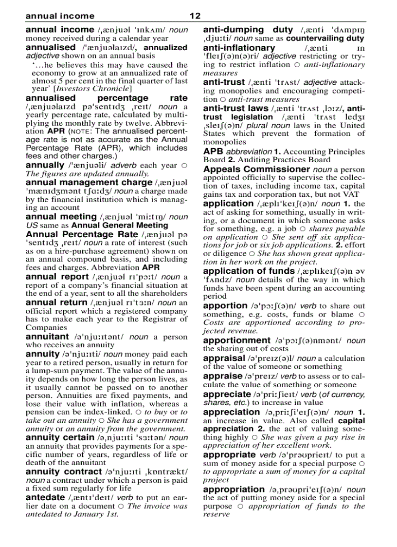 image for page Từ điển cho ngành kế toán Anh Anh