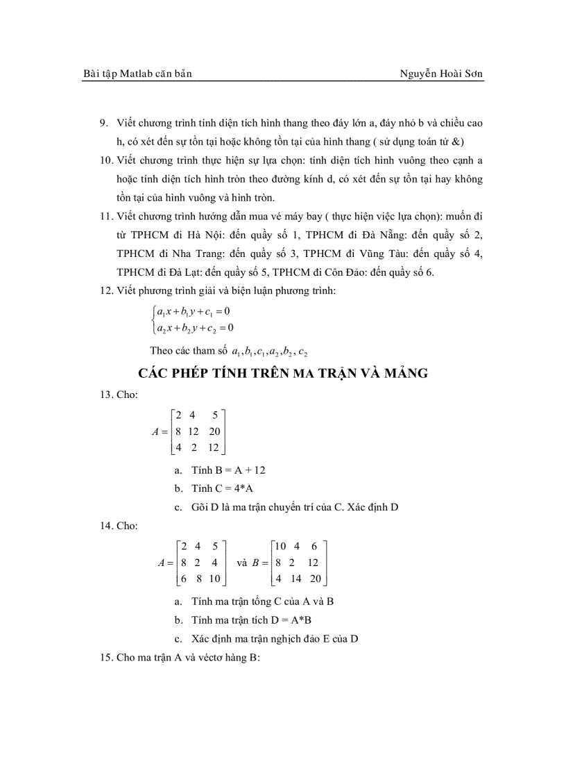 image for page Tài liệu Matlab căn bản Nguyễn Hoài Sơn có bài tập