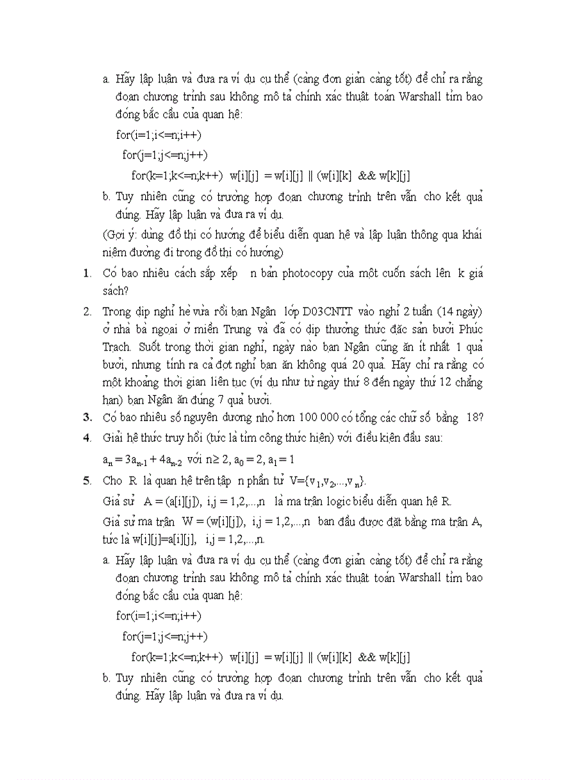 image for page Đề thi toán rời rạc 2003 2009