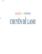 GIÁO TRÌNH Chuyên đề lạnh