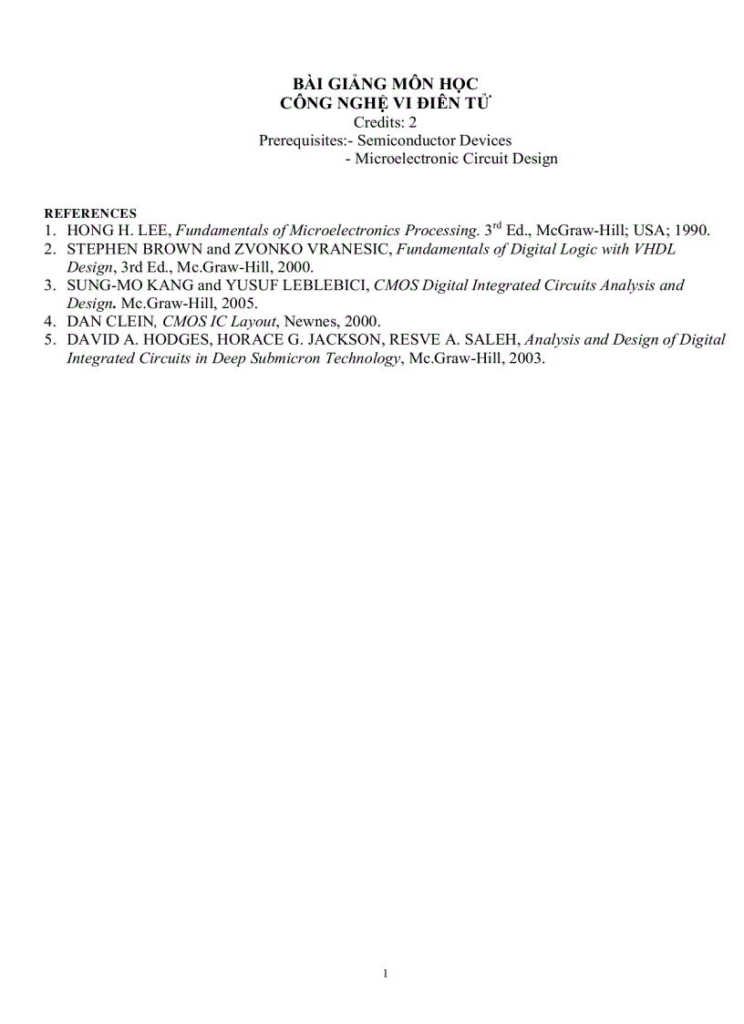 image for page Bài giảng công nghệ vi điện tử