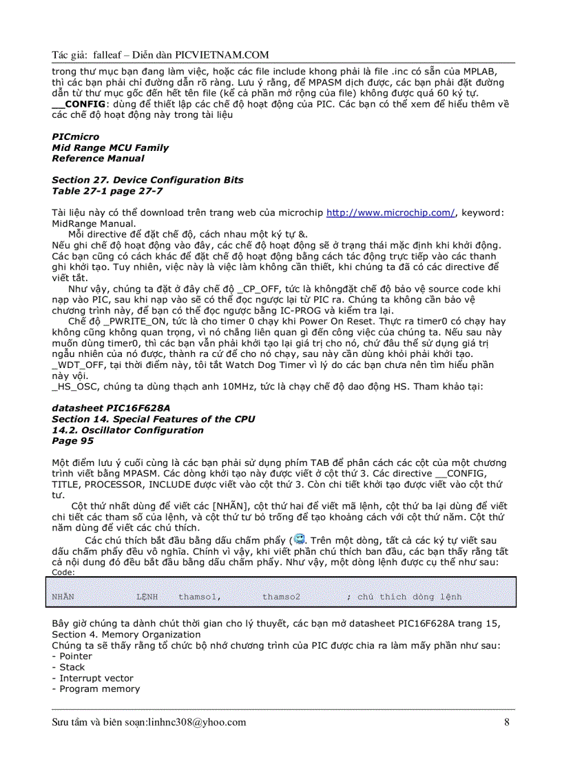 image for page Cơ bản về vi điều khiển PIC