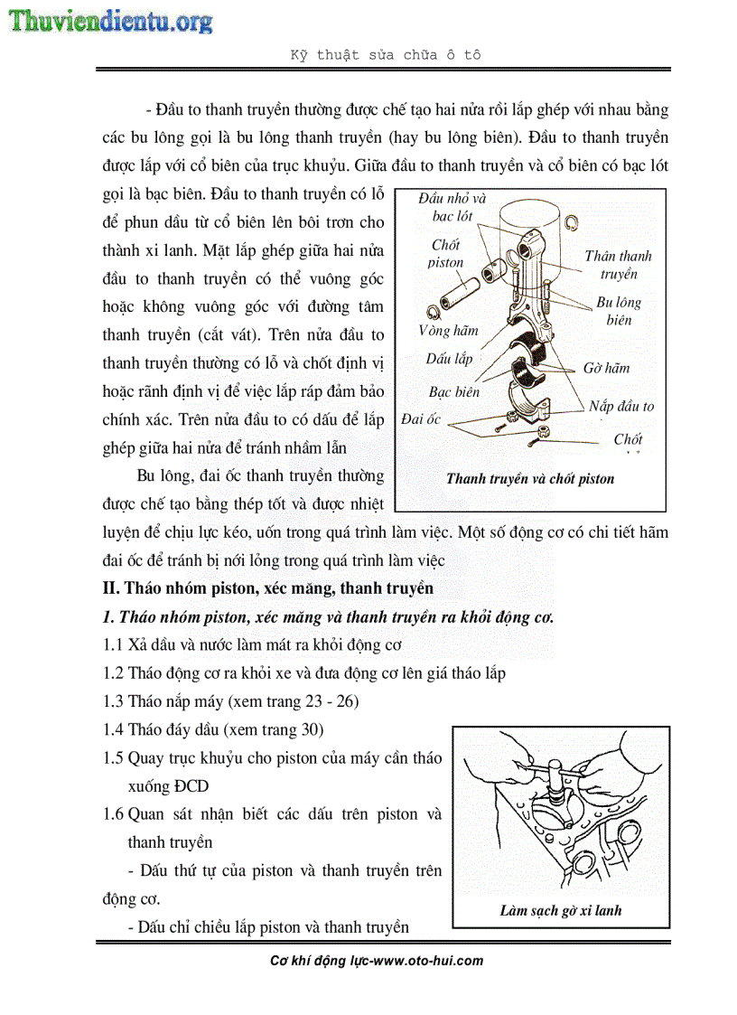 image for page Giáo trình sửa chữa cơ cấu trục khuỷu thanh truyền