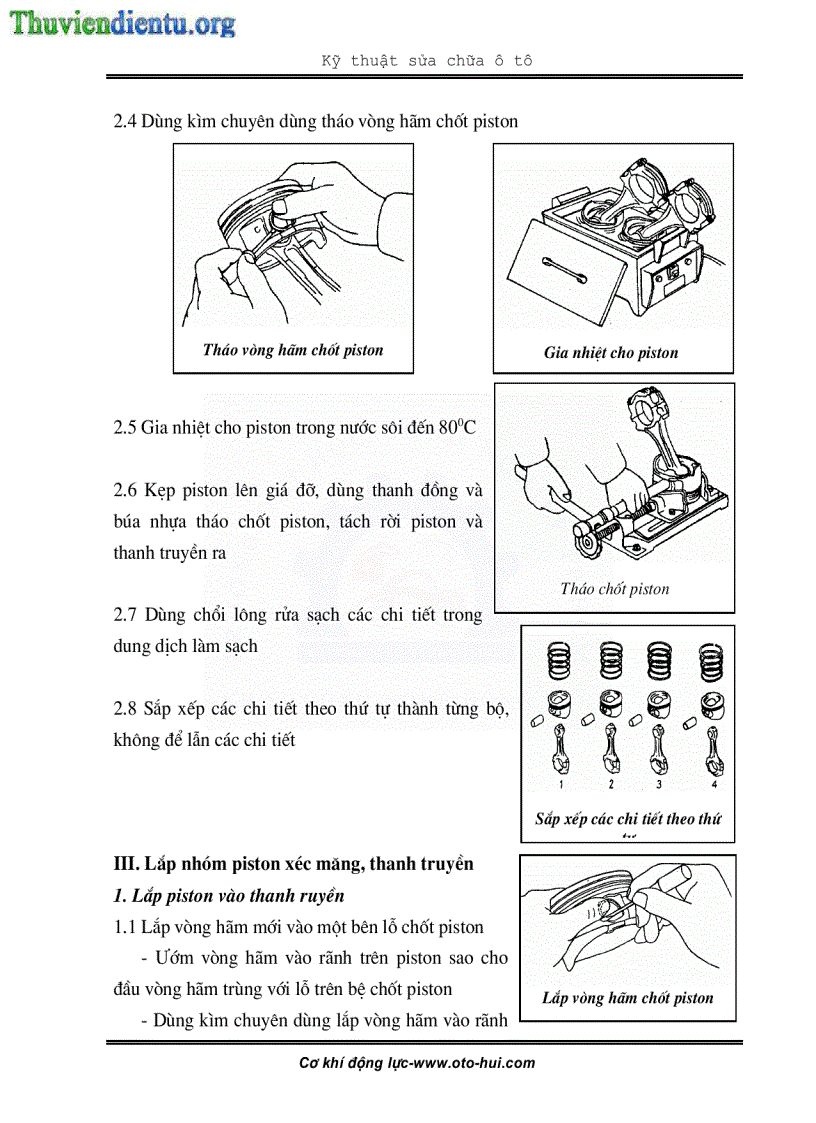image for page Giáo trình sửa chữa cơ cấu trục khuỷu thanh truyền
