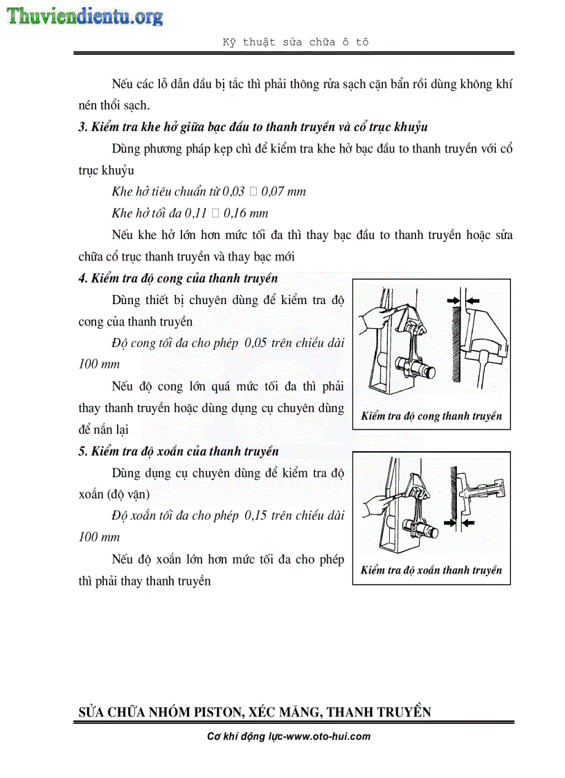 image for page Giáo trình sửa chữa cơ cấu trục khuỷu thanh truyền
