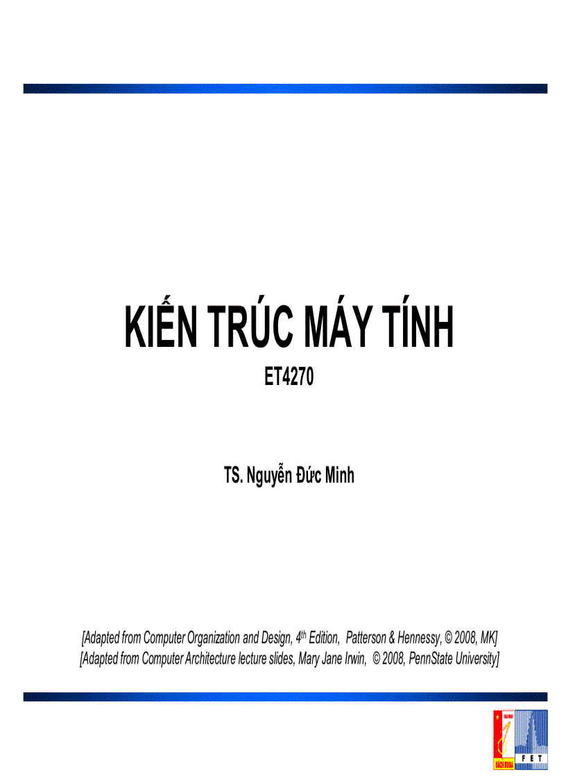 image for page Bài giảng Kiến trúc máy tính