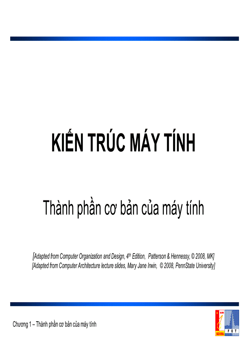 image for page Bài giảng Kiến trúc máy tính