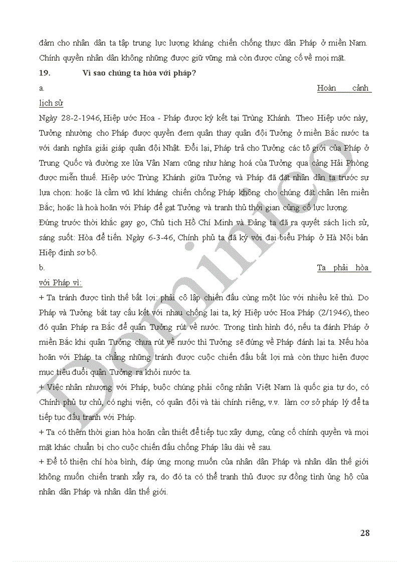 image for page Đề cương câu hỏi và trả lời môn đường lối