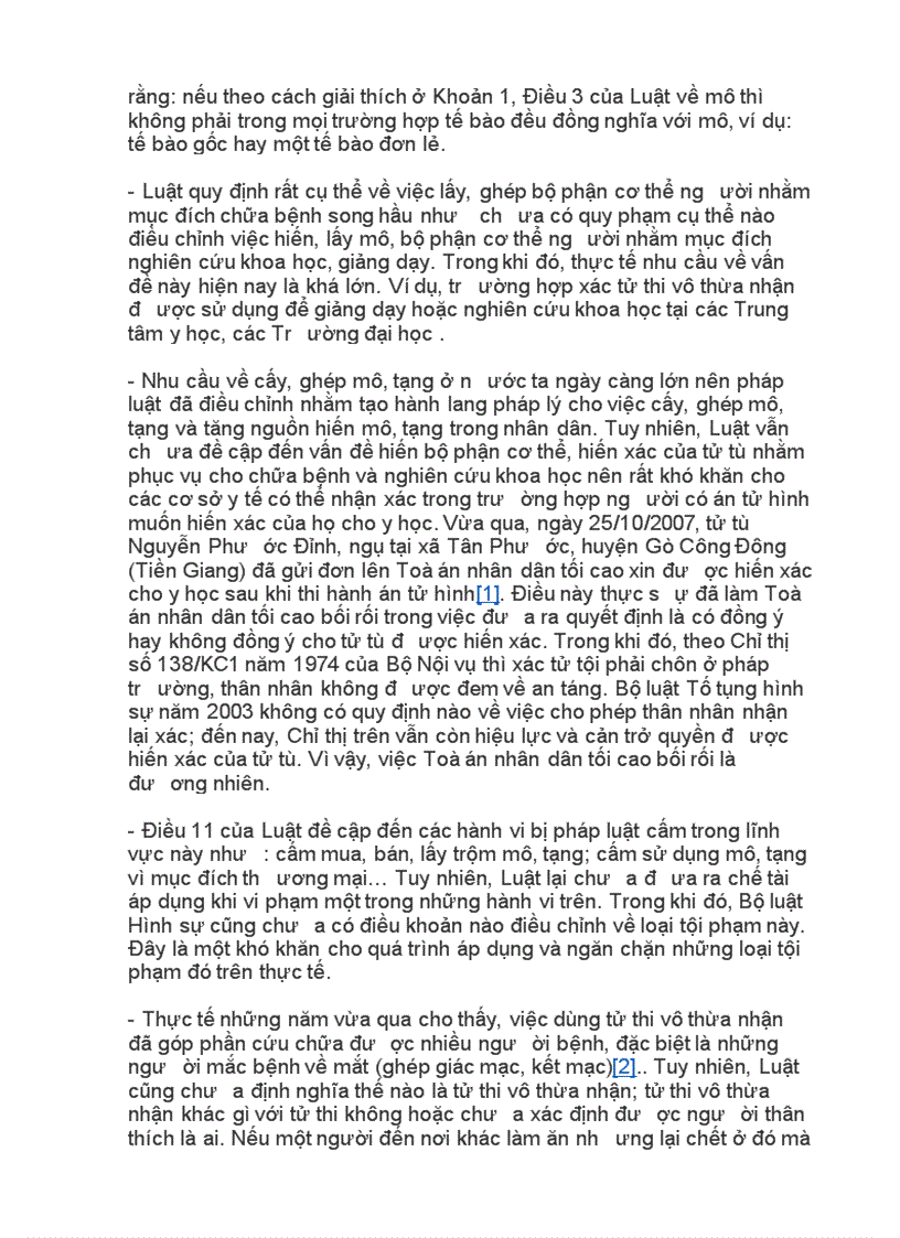 image for page Dân sự 1 bt học kỳ 9đ Xác và quyền hiến xác của cá nhân sau khi chết một số vấn đề lý luận và thực tiễn
