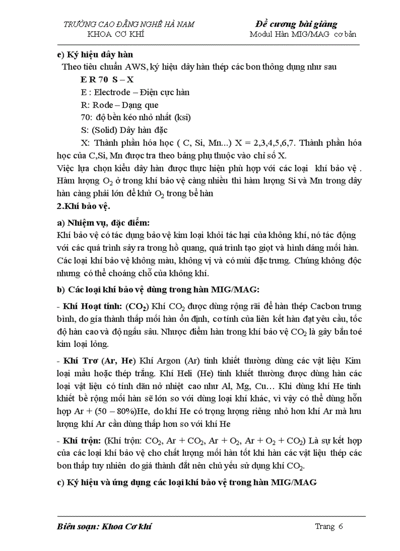 image for page Đề cương bài giảng Modul Hàn MIG MAG cơ bản