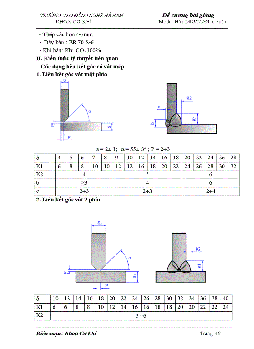 image for page Đề cương bài giảng Modul Hàn MIG MAG cơ bản
