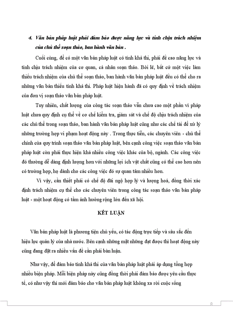 image for page Các điều kiện đảm bảo tính khả thi của văn bản pháp luật một bài tâm huyết bài này minh đươc 8đ