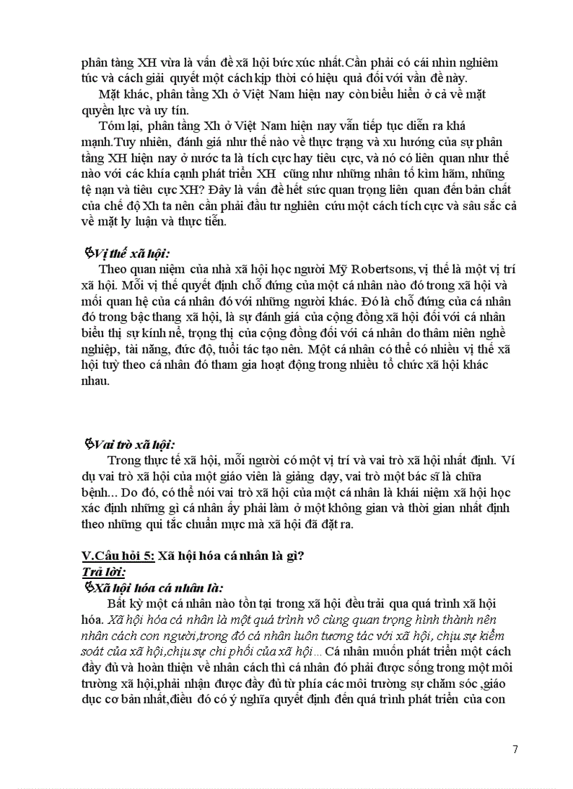 image for page Câu hỏi ôn tập môn Xã hội học