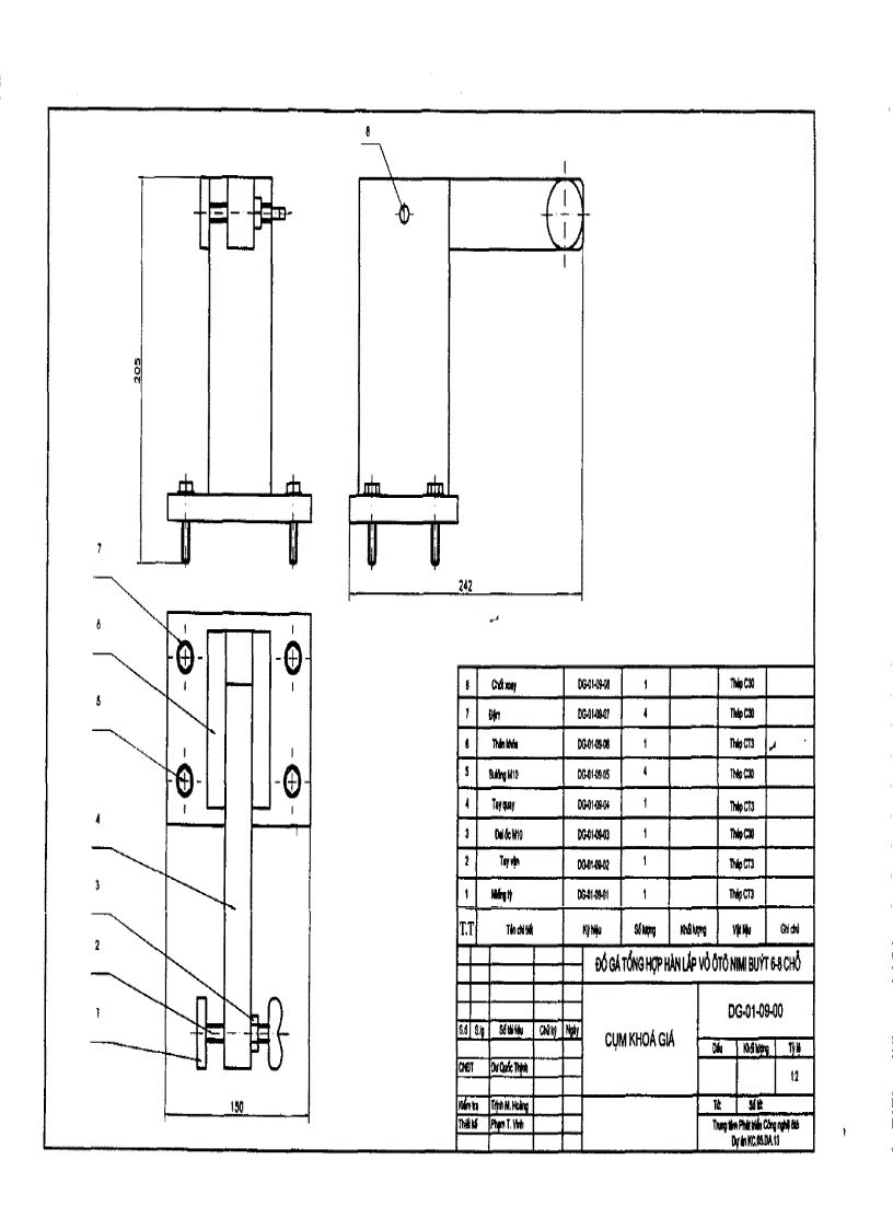 image for page Bản vẽ thiết kế chi tiết bộ đồ gá tổng hợp lắp ráp vỏ xe minibus 6 8 chổ ngồi