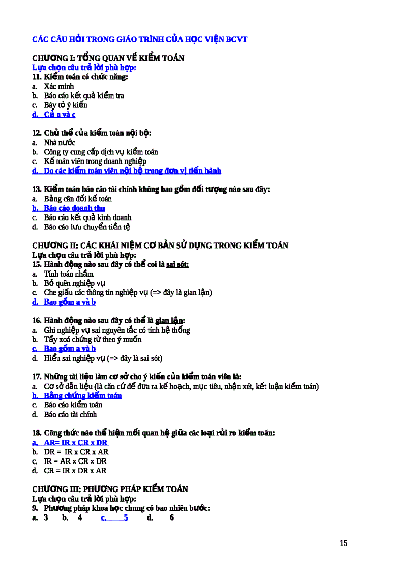 image for page Ôn trắc nghiệm môn kiểm toán 1