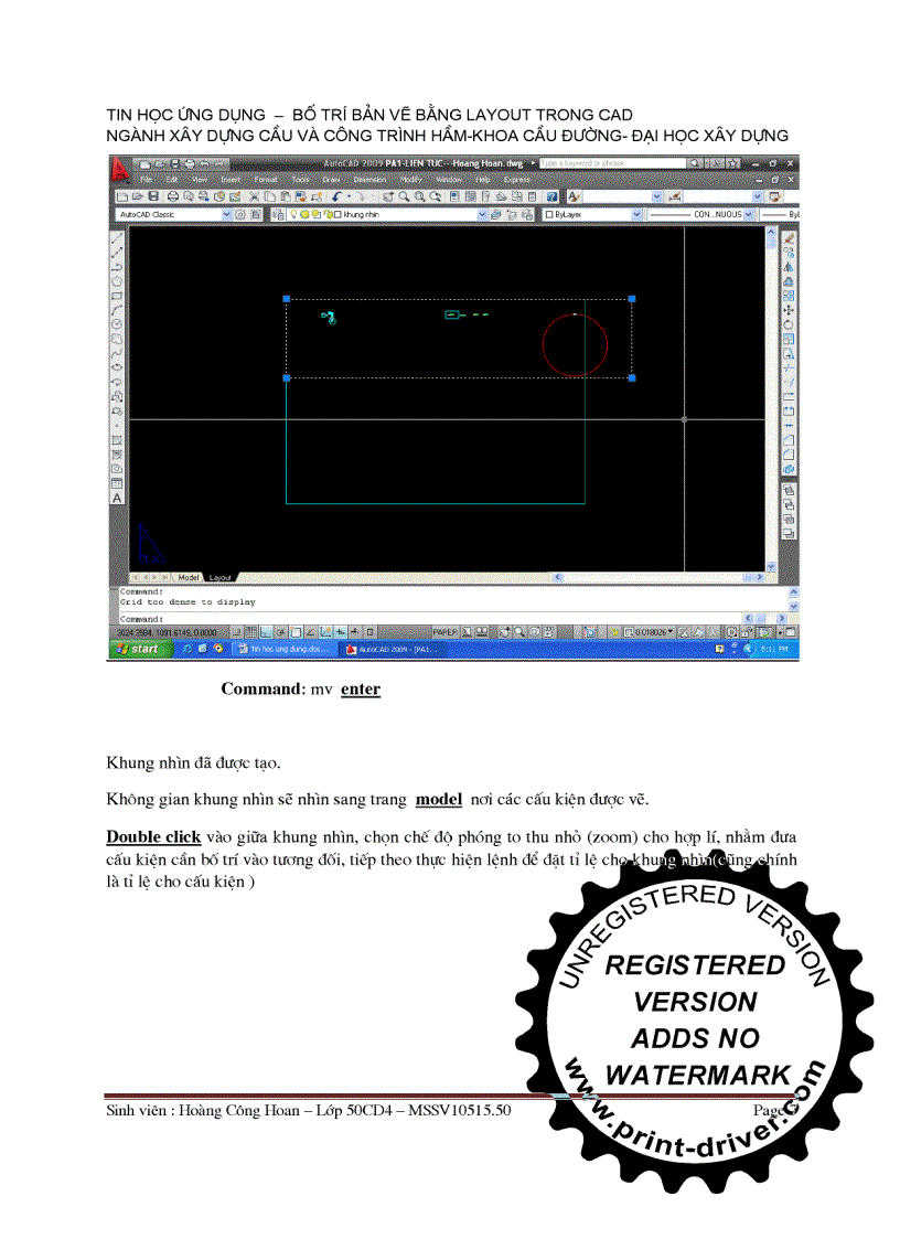image for page Hướng dẫn bố trí bản vẽ layout trong autocad