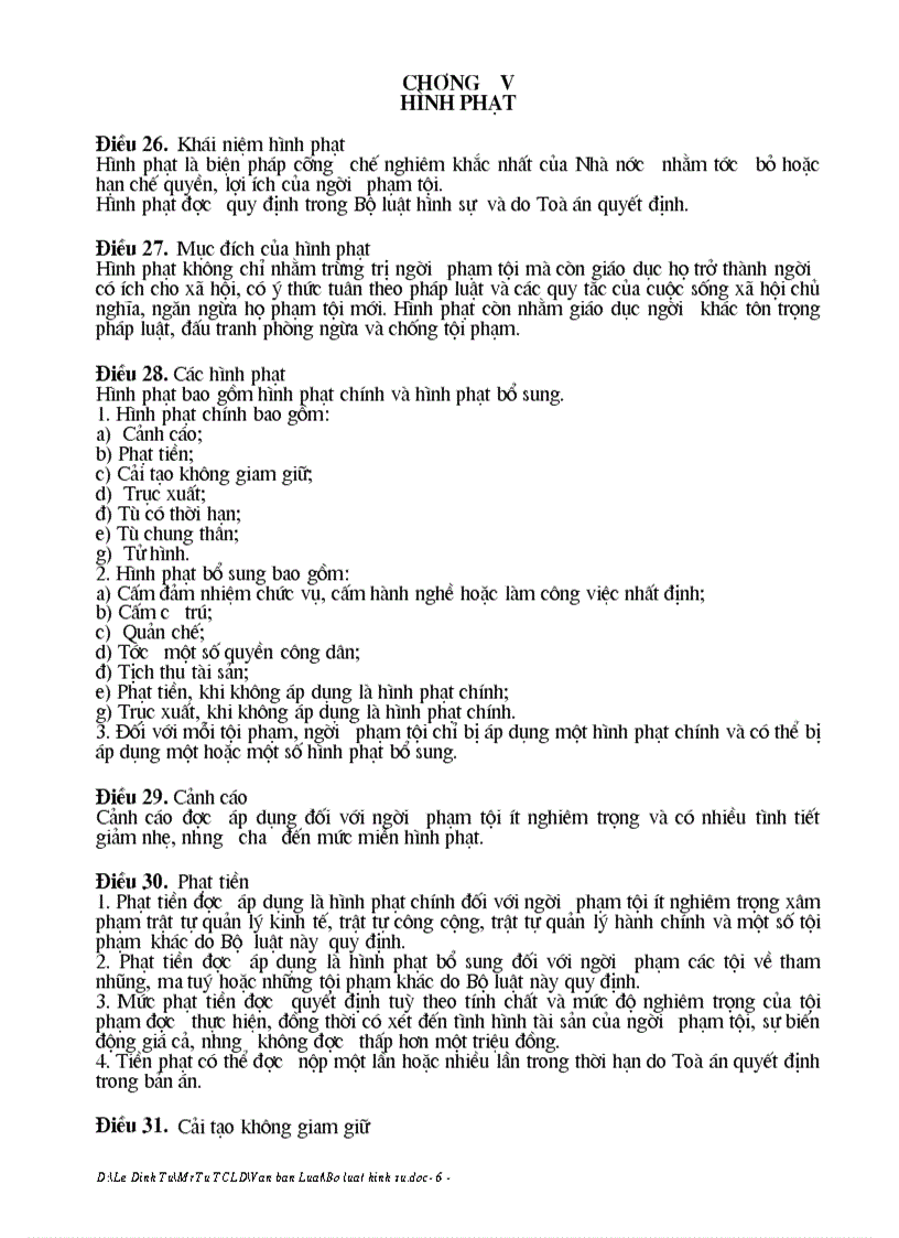 image for page Bộ luật hình sự của nước cộng hoà xã hội chủ nghĩa việt nam số 15 1999 qh10