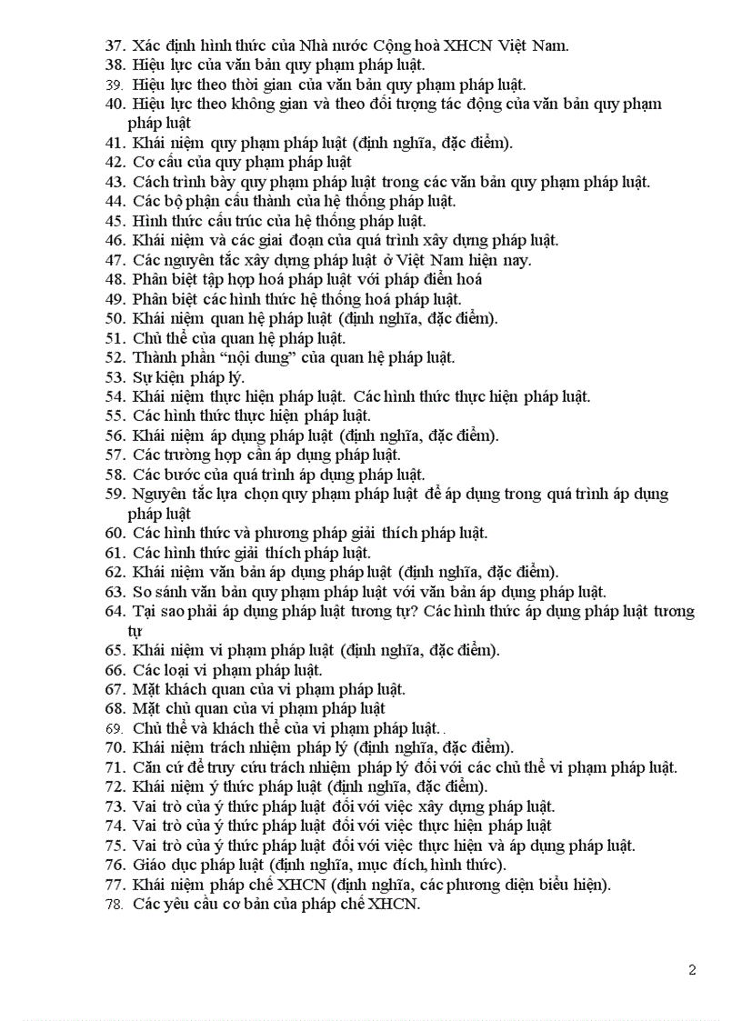 image for page Câu hỏi thi vấn đáp hết môn lý luận nhà nước và pháp luật năm 2010