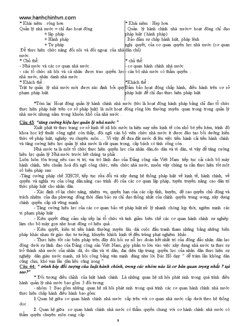 image for page Ngân hàng câu hỏi luật hành chính