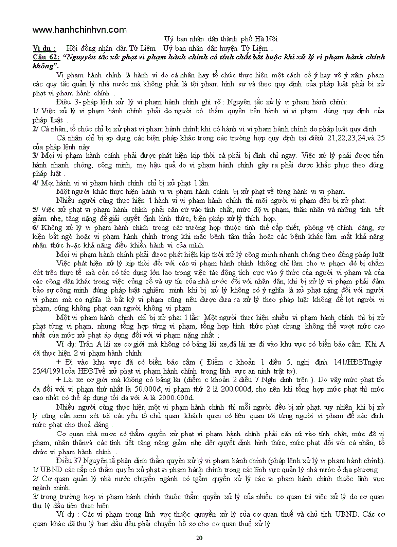 image for page Ngân hàng câu hỏi luật hành chính