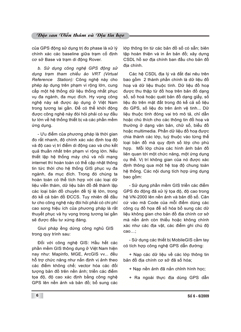 image for page Nghiên cứu tích hợp giữa GIS và GPS thành lập bản đồ 1 10 000 và 1 5 000 trong quan lý đất đai và quy hoach tổng thể