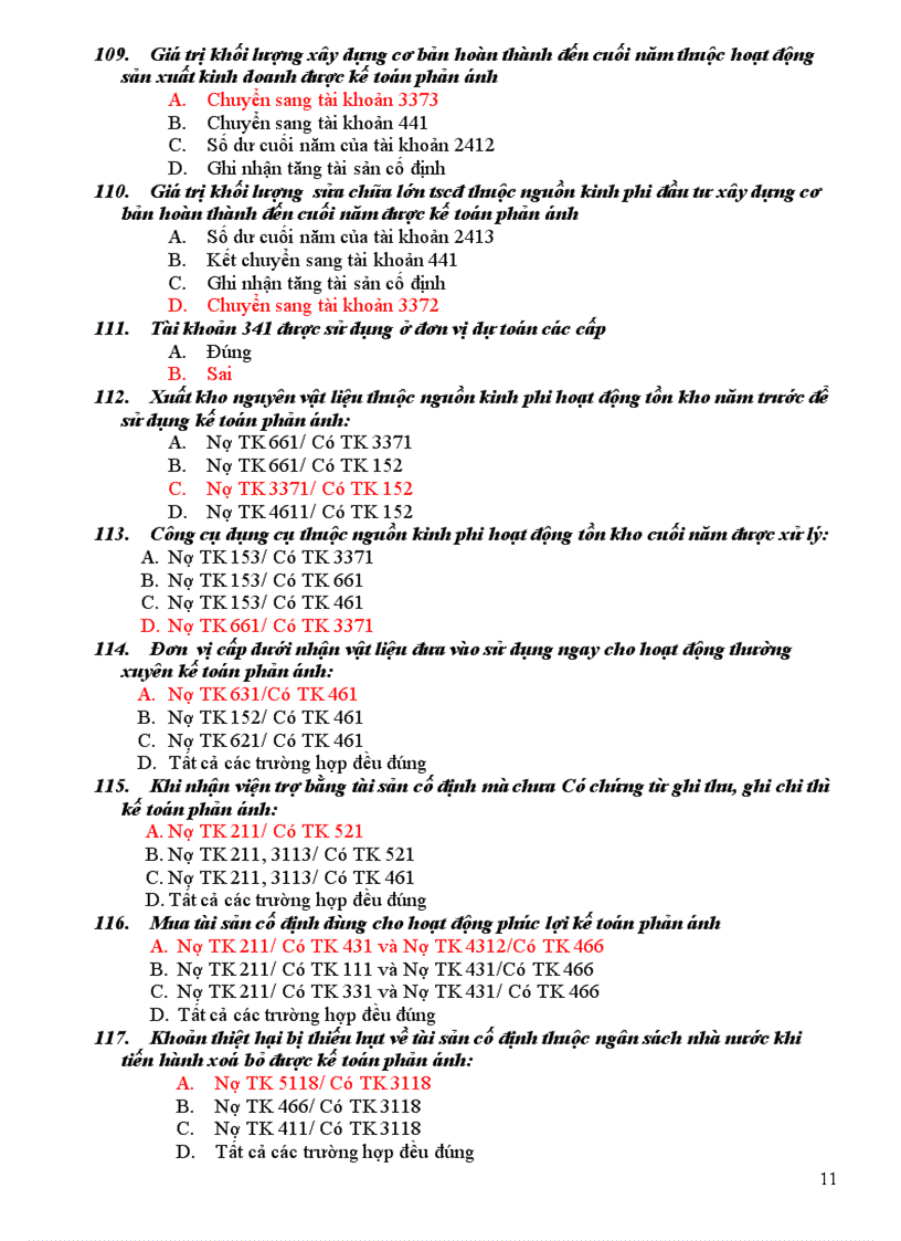image for page Câu hỏi trắc nghiệm kế toán hành chính sự nghiệp