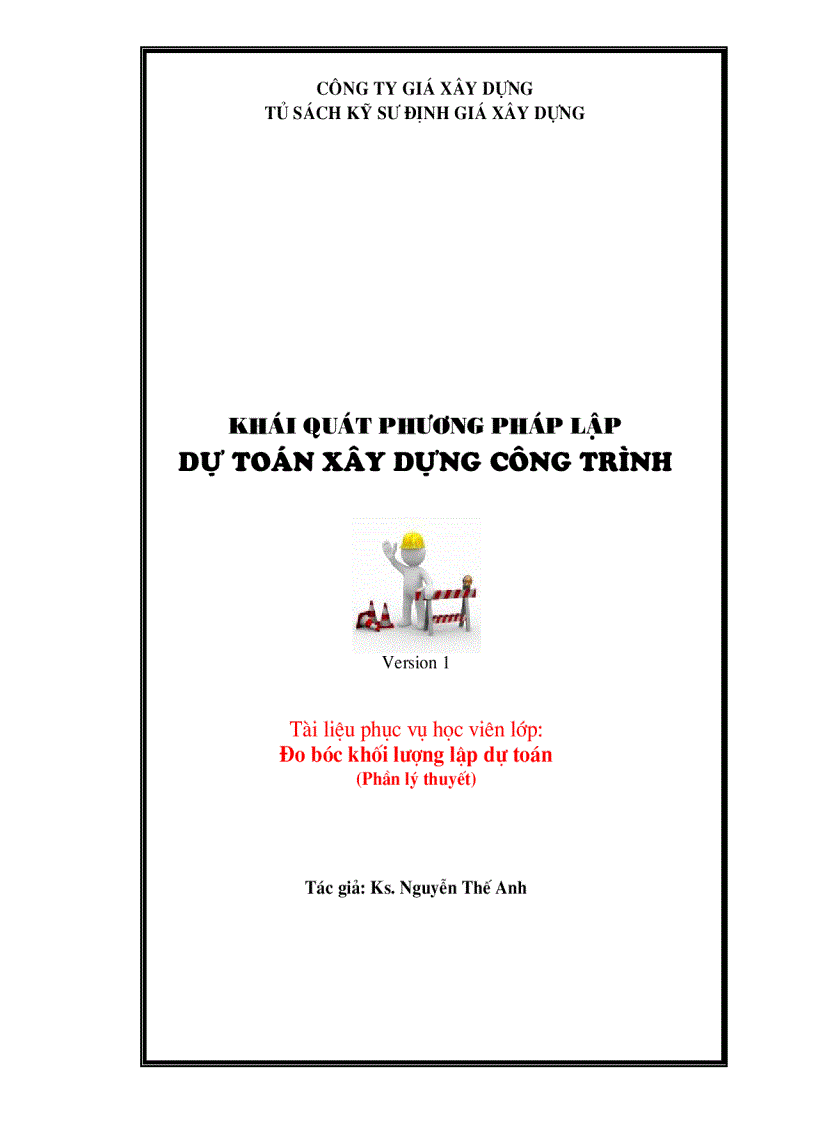 image for page Hướng dẫn lập dự toán xây dựng công trình