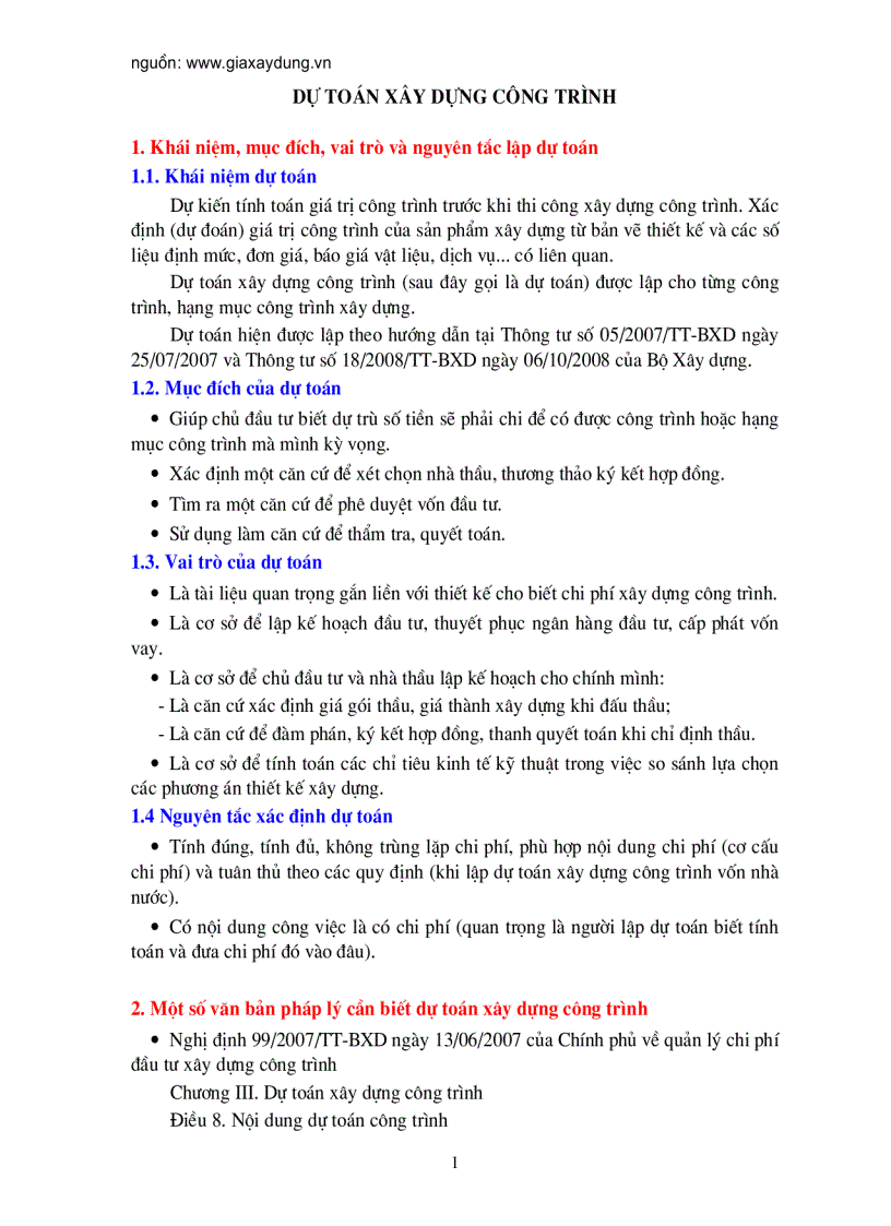 image for page Hướng dẫn lập dự toán xây dựng công trình