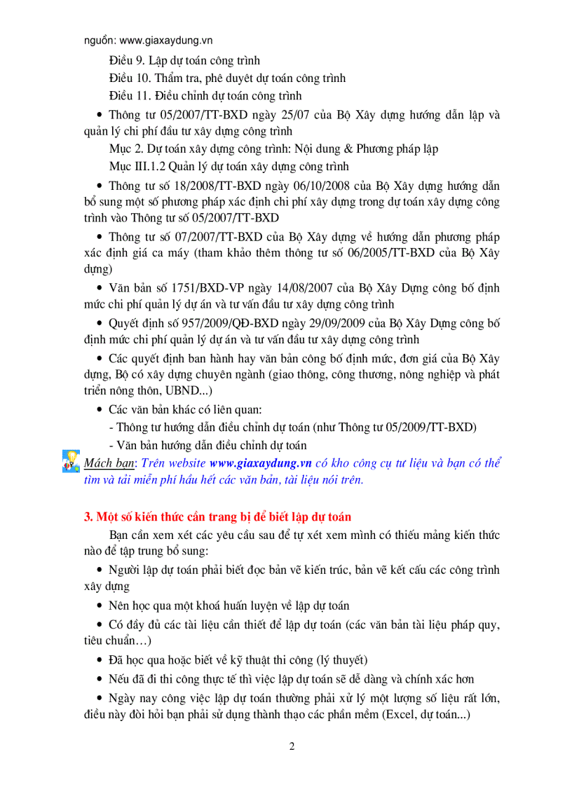 image for page Hướng dẫn lập dự toán xây dựng công trình