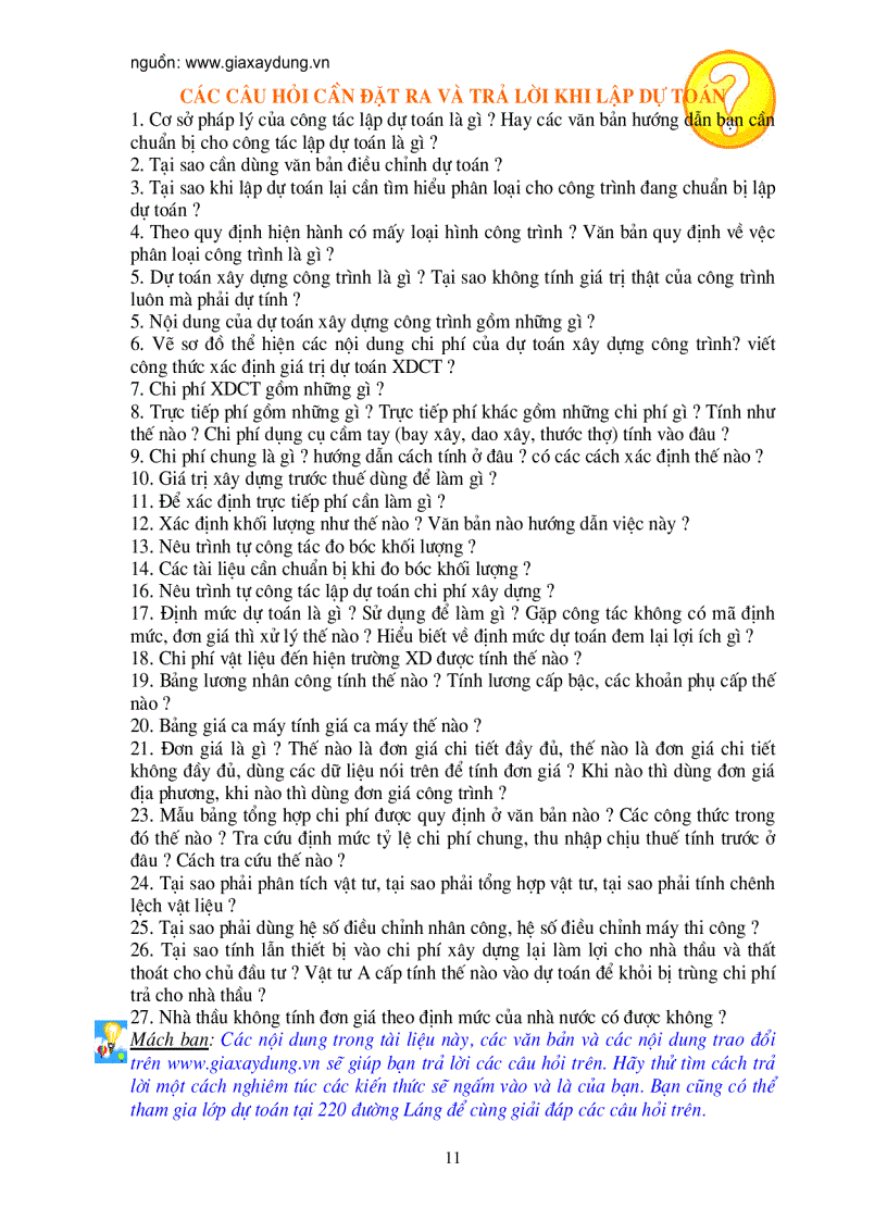 image for page Hướng dẫn lập dự toán xây dựng công trình