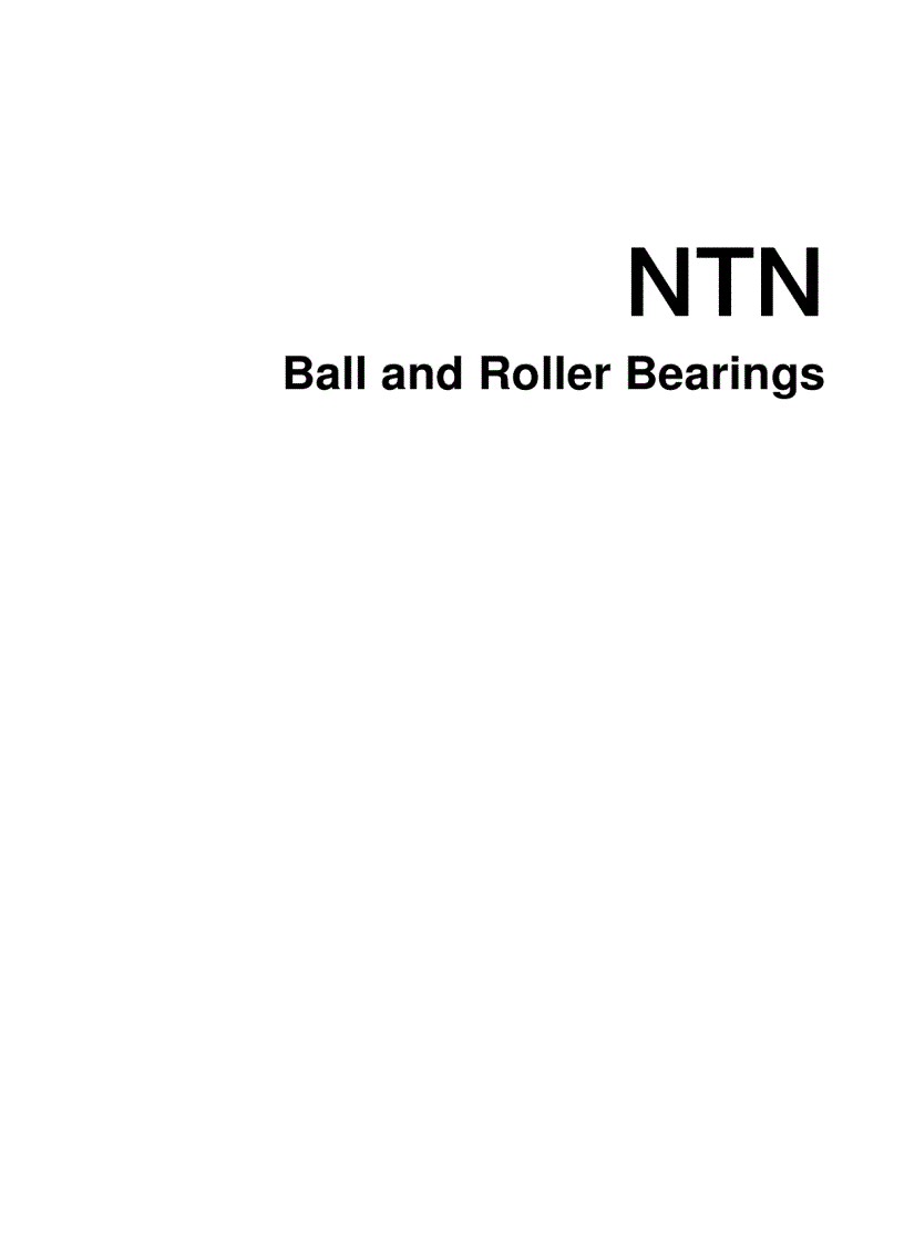 Catalog vòng bi NTN