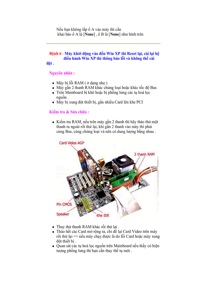 image for page Hướng dẫn sửa chữa máy tinh