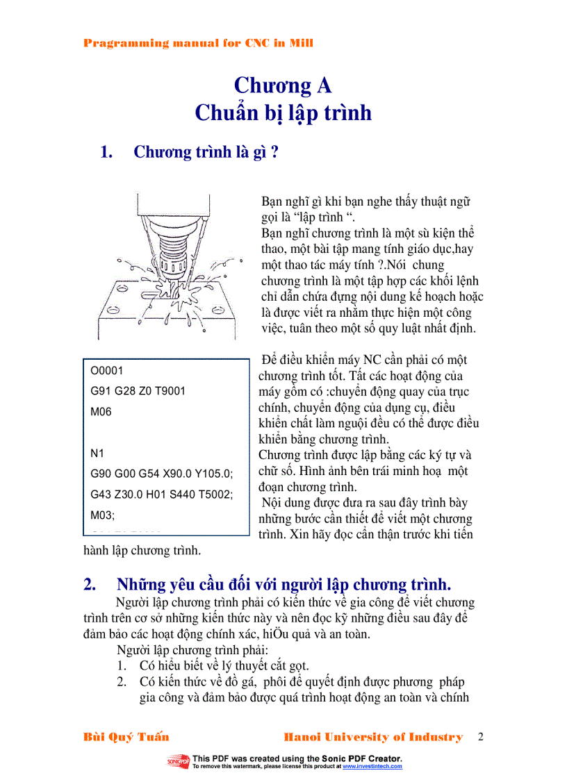 image for page Giáo trình CNC cho máy phay