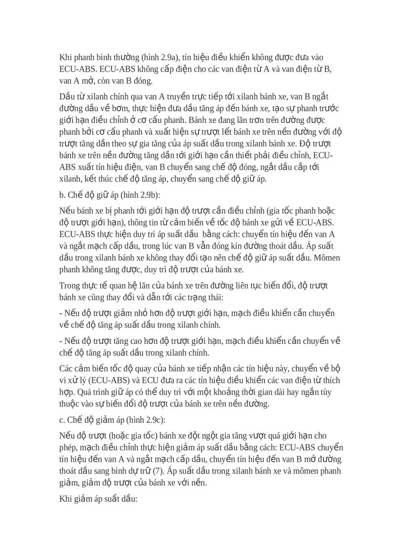 image for page Sơ đồ bố trí phanh ABS trên xe con