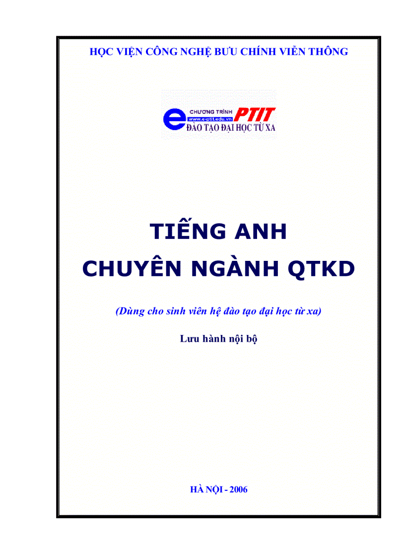 Tiếng anh chuyên ngành quản trị kinh doanh HVBCVT