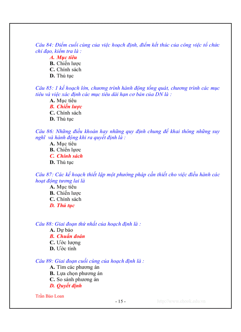 image for page Tài liệu 246 câu hỏi và đáp án quản trị doanh nghiệp