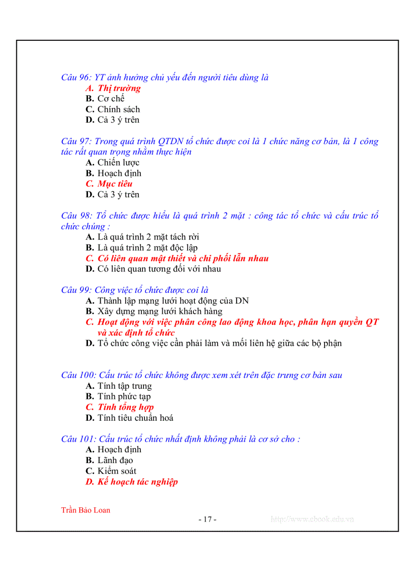 image for page Tài liệu 246 câu hỏi và đáp án quản trị doanh nghiệp