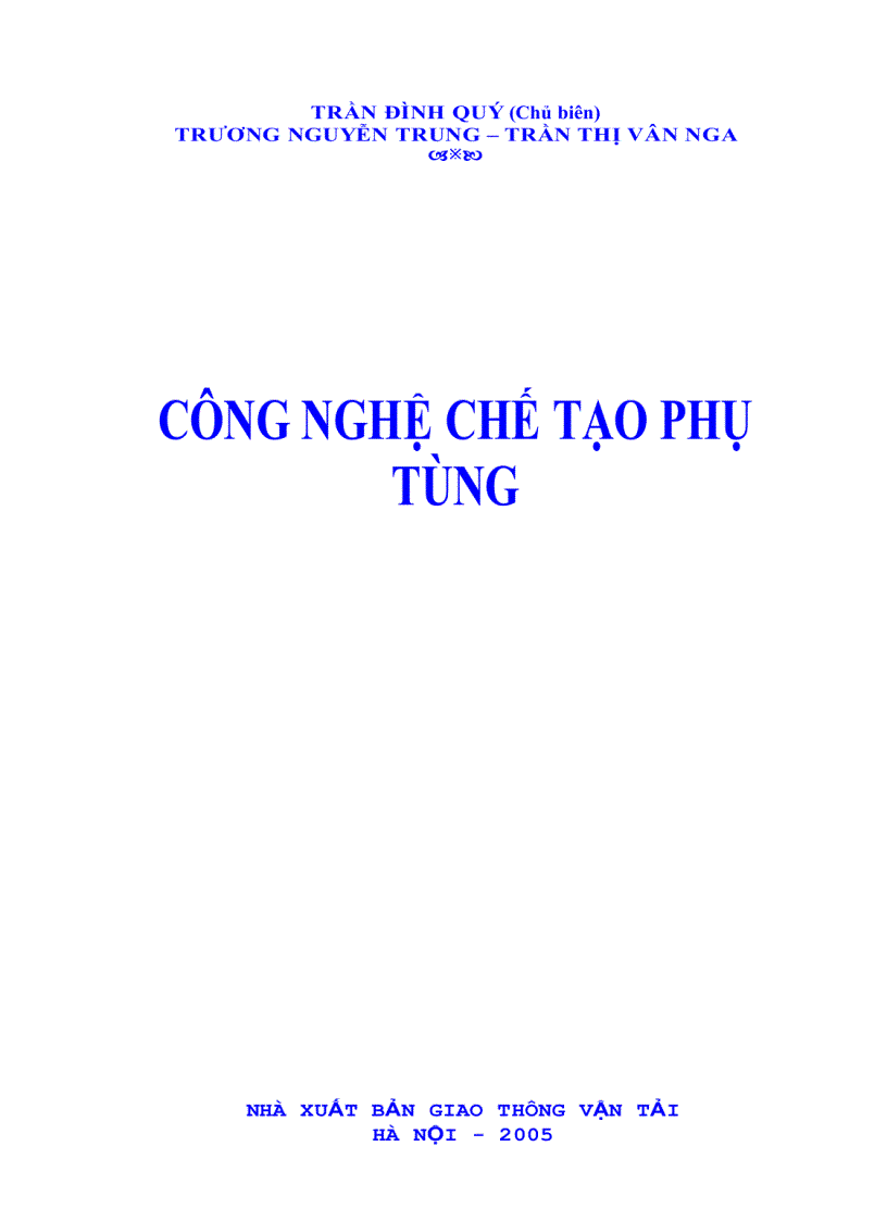 Công nghệ chế tạo phụ tùng