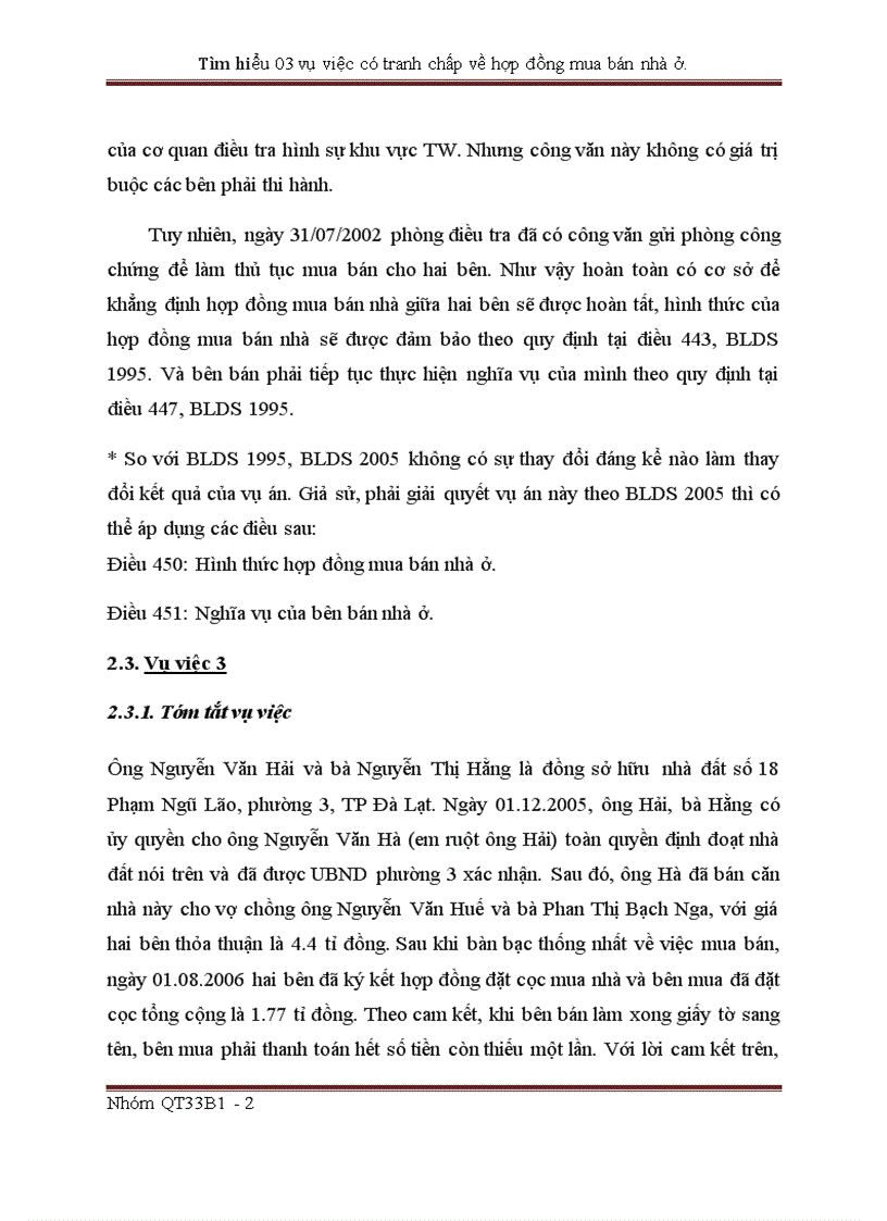 image for page Ba vụ việc có tranh chấp về hợp đồng mua bán nhà ở