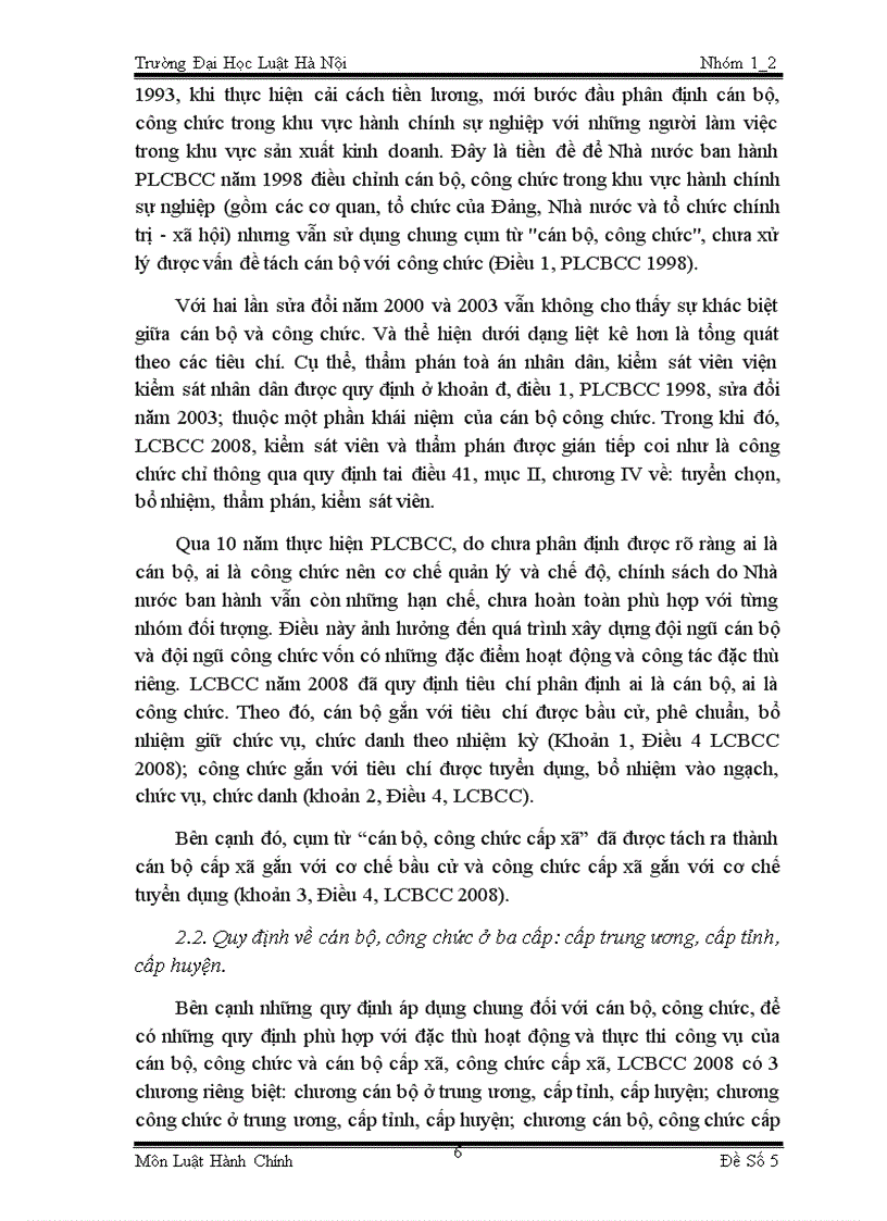 image for page Khái niệm cán bộ công chức trong Luật cán bộ công chức 2008