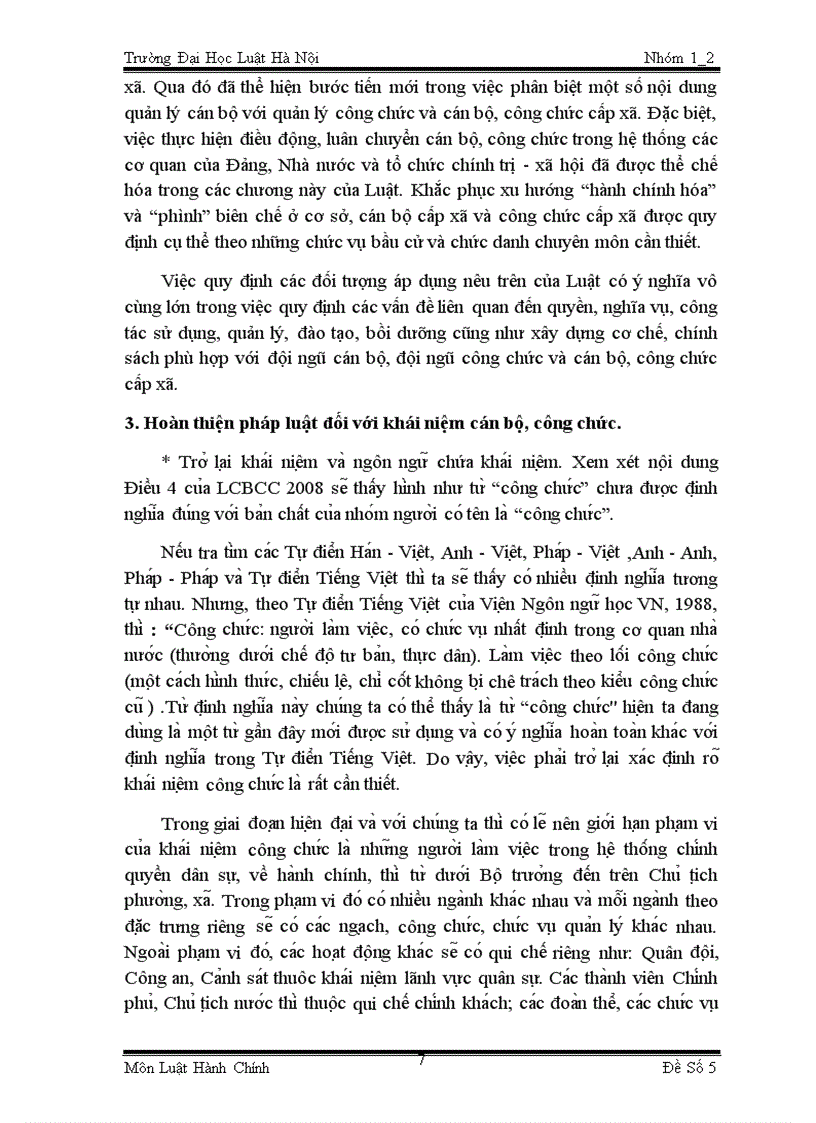 image for page Khái niệm cán bộ công chức trong Luật cán bộ công chức 2008