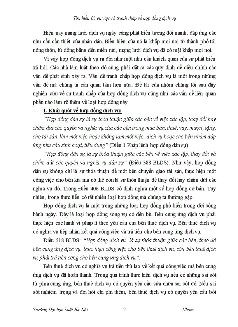 image for page Ba vụ án tranh chấp hợp đồng dịch vụ