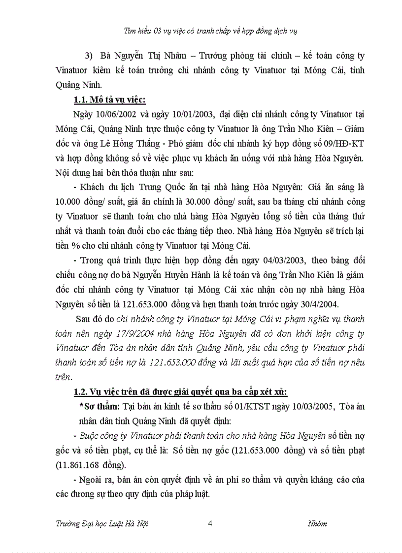 image for page Ba vụ án tranh chấp hợp đồng dịch vụ