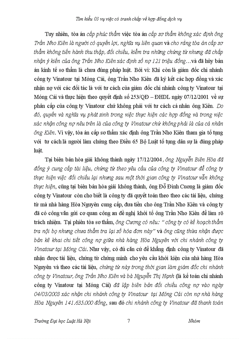 image for page Ba vụ án tranh chấp hợp đồng dịch vụ