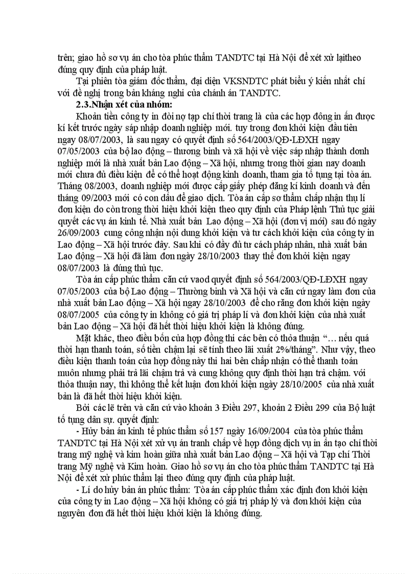 image for page Ba vụ án tranh chấp dịch vụ