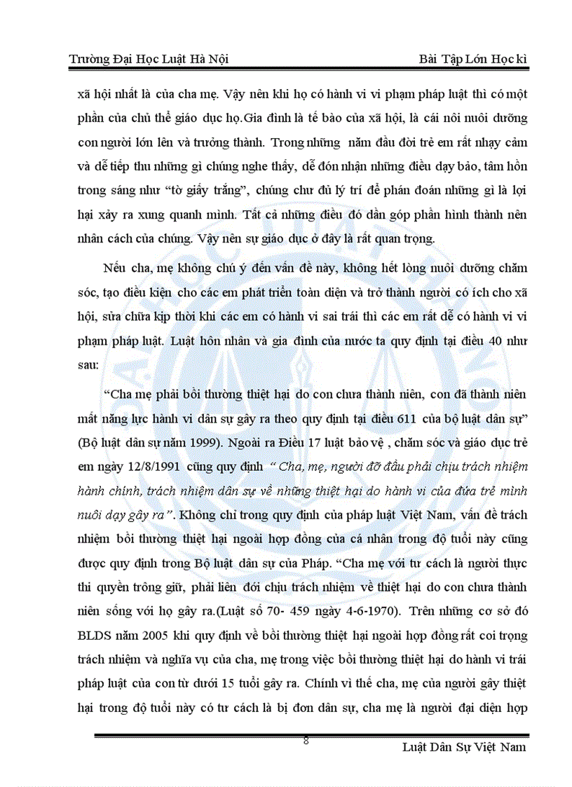image for page Đề số 12 Năng lực chịu trách nhiệm bồi thường thiệt hại của cá nhân do gây thiệt hại ngoài hợp đồng Một số vấn đề lý luận và thực tiễn