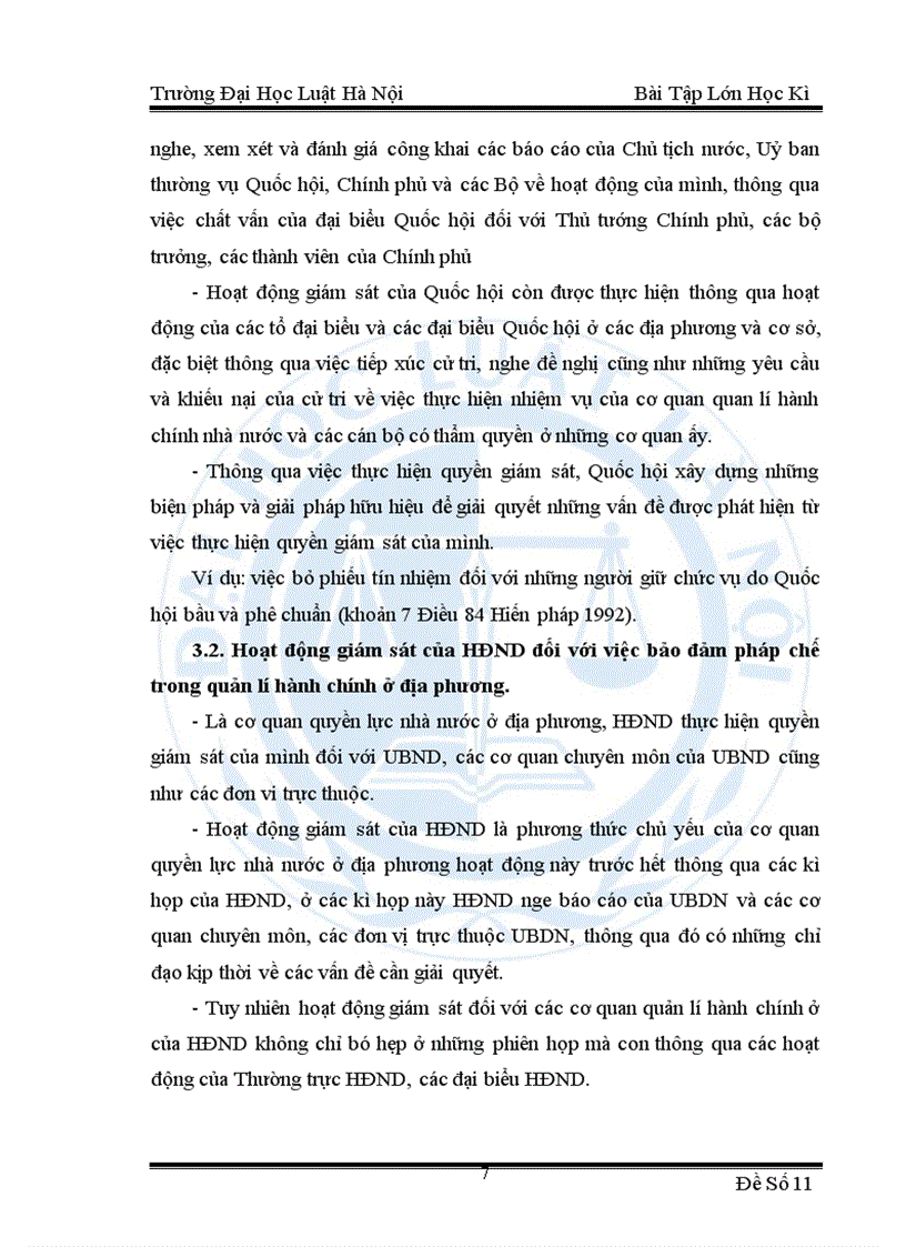 image for page Phân tích vai trò hoạt động giám sát cửa cơ quan quyền lực nhà nước đối với việc đảm bảo pháp chế trong quản lí hành chính nhà nước