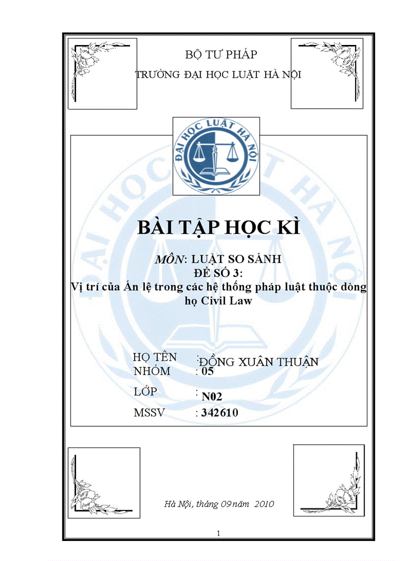 image for page Vị trí của Án lệ trong các hệ thống pháp luật thuộc dòng họ Civil Law